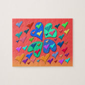 Farbenfrohe Herzen Puzzle (Horizontal)