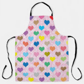 Farbenfrohe Herzen Schürze (Vorderseite)