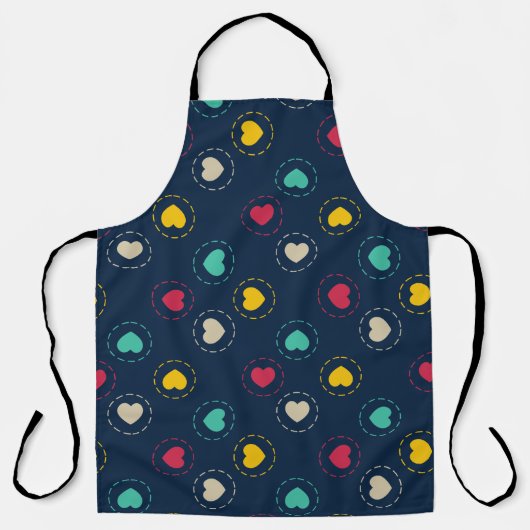 Farbenfrohe Herzen Schürze (Vorderseite)