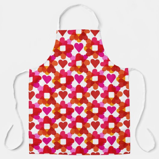 Farbenfrohe Herzen Schürze (Vorderseite)