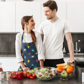 Farbenfrohe Herzen Schürze