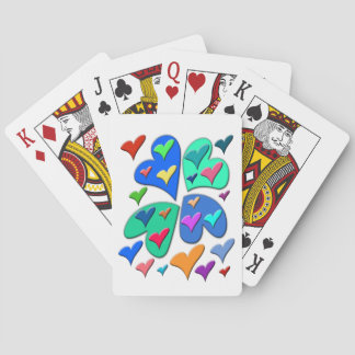 Farbenfrohe Herzen Spielkarten