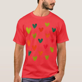 farbenfrohe Herzen T-Shirt