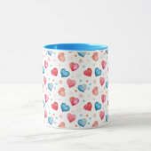 Farbenfrohe Herzen Tasse (Zentrum)