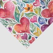 Farbenfrohe Herzen und Blume Seidenpapier (Detail)