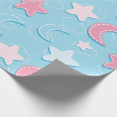 Farbenfrohe Herzen und Sterne Patch 3D Wrapping Pa Geschenkpapier (Ecke)