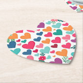 Farbenfrohe Herzen Untersetzer (angewinkelt)