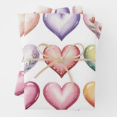 Farbenfrohe Herzen valentine nahtlos Geschenkpapier Set (Beispiel)