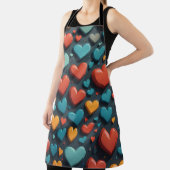 Farbenfrohe Herzen, Valentinische Kunst Schürze (InSitu)