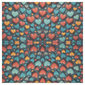 Farbenfrohe Herzen, Valentinische Kunst Stoff (Muster)