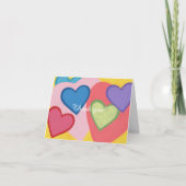 Farbenfrohe Herzen Vielen Dank Karten (Vorderseite)