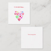 Farbenfrohe Herzen Vielen Dank Note Card Mitteilungskarte (Vorne/Hinten)