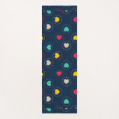 farbenfrohe Herzen Yogamatte (Vorderseite)