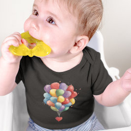 Farbenfrohe, herzenförmige Balloons Baby Strampler