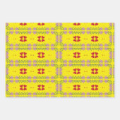 Farbenfrohe Herzenjubiläumswrapping Paper-Set 3 Geschenkpapier Set (Vorderseite 3)