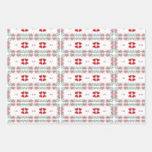 Farbenfrohe Herzenjubiläumswrapping Paper-Set 3 Geschenkpapier Set (Vorderseite 2)