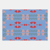 Farbenfrohe Herzenjubiläumswrapping Paper-Set 3 Geschenkpapier Set (Vorderseite)