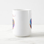 Farbenfrohe Herzform Rose- Kaffeetasse (Mittel)