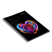 Farbenfrohe Herzform Rose- Notizblock (Rechte Seite)