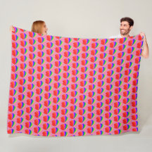 Farbenfrohe herzförmige Balloons Fleece Blanket