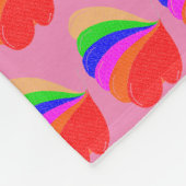 Farbenfrohe herzförmige Balloons Fleece Blanket (Ecke)