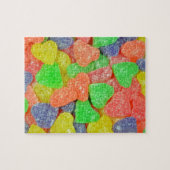 Farbenfrohe, herzförmige Süßigkeiten Puzzle (Horizontal)