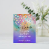 Farbenfrohe Herzklänge Design Einladung (Stehend Vorderseite)