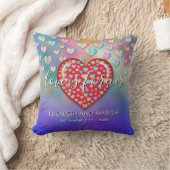 Farbenfrohe Herzklänge Design Kissen (Decke)