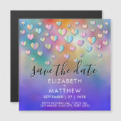 Farbenfrohe Herzklänge Design Magnetkarte (Vorne/Hinten)