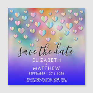 Farbenfrohe Herzklänge Design Magnetkarte