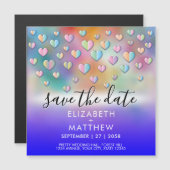 Farbenfrohe Herzklänge Design Magnetkarte (Vorne/Hinten)