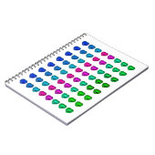 Farbenfrohe Herzklappen Notizblock (Linke Seite)