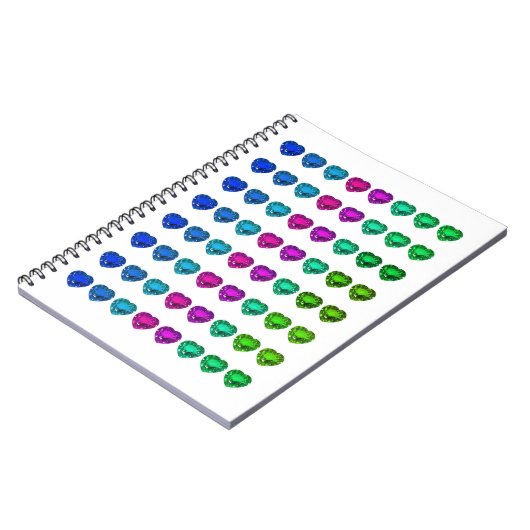 Farbenfrohe Herzklappen Notizblock (Linke Seite)