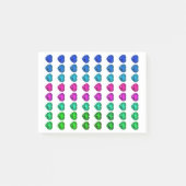 Farbenfrohe Herzklappen Post-it Klebezettel (Vorderseite)