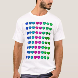 Farbenfrohe Herzklappen T-Shirt