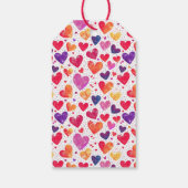 Farbenfrohe Herzklassensaal Valentinstag Foto Geschenkanhänger (Rückseite)