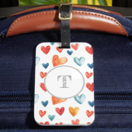 Farbenfrohe Herzklopfen individuelle Tasche Gepäckanhänger