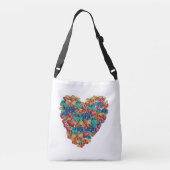 Farbenfrohe Herzkunsttasche, Valentine Tragetaschen Mit Langen Trägern (Rückseite)