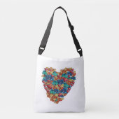 Farbenfrohe Herzkunsttasche, Valentine Tragetaschen Mit Langen Trägern (Vorderseite)