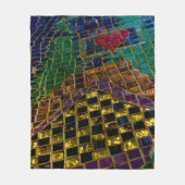 Farbenfrohe Herzmosaik Fleecedecke (Vorderseite)