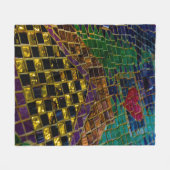 Farbenfrohe Herzmosaik Fleecedecke (Vorderseite (Horizontal))