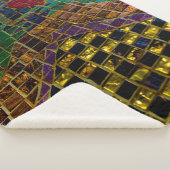 Farbenfrohe Herzmosaik Sherpadecke (3/4)