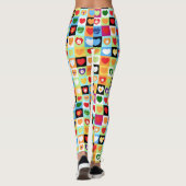 Farbenfrohe Herzmuster Leggings (Rückseite)