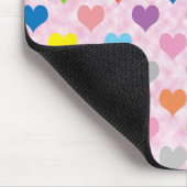 Farbenfrohe Herzmuster Mousepad (Ecke)