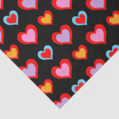 Farbenfrohe Herzmuster Seidenpapier (Detail)