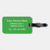 Farbenfrohe Herzschläge Personalisiert Gepäckanhänger (Rückseite horizontal)