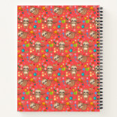 Farbenfrohe Herzsterne Latte Muster Personalisiert Notizblock (Rückseite)