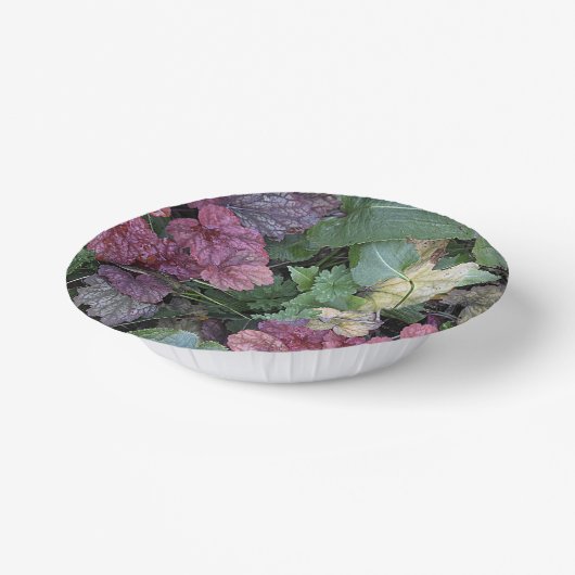 Farbenfrohe Heuchera Pflanze Blätter Botanisch Pappteller (Gewinkelt)