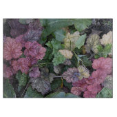 Farbenfrohe Heuchera Pflanze Blätter Botanisch Schneidebrett (Vorderseite)