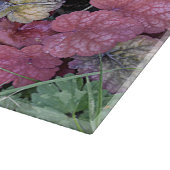 Farbenfrohe Heuchera Pflanze Blätter Botanisch Schneidebrett (Ecke)